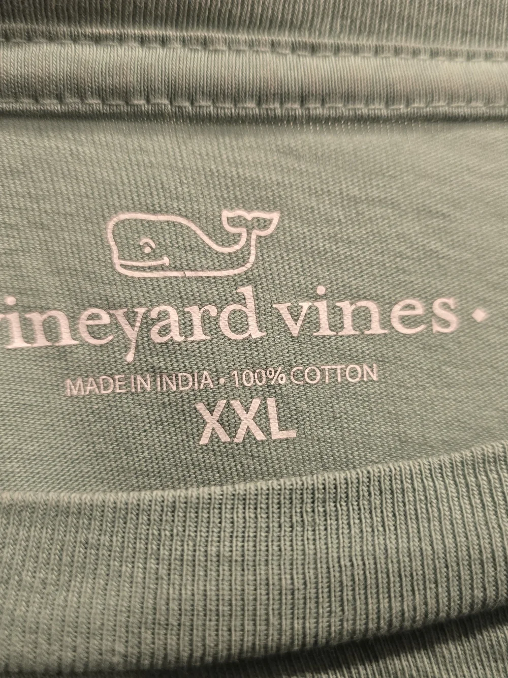 Vineyard Vines Long-Sleeve Pocket Tee in Seafoam Green with Whale - Picture 3 of 3